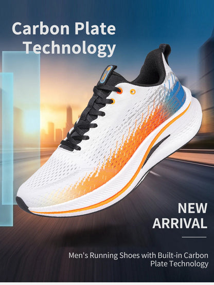 Baasploa Men Jogging Sports Shoes Carbon Plate Professional Cushioning Sneakers Male Outdoor Breathable Non Slip Running Shoes