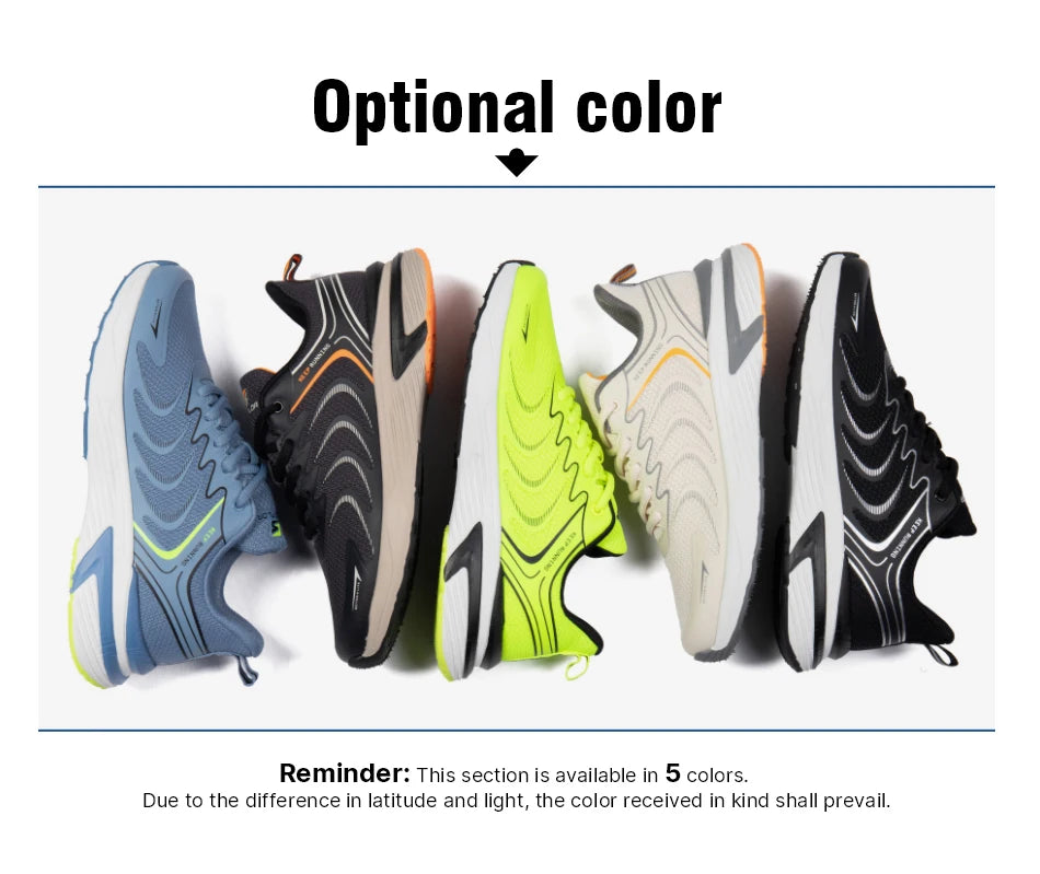 Baasploa Men's Running Shoes Casual Lightweight Mesh Breathable Sneakers Male Outdoor Non-Slip Wear-Resistant Sports Shoes