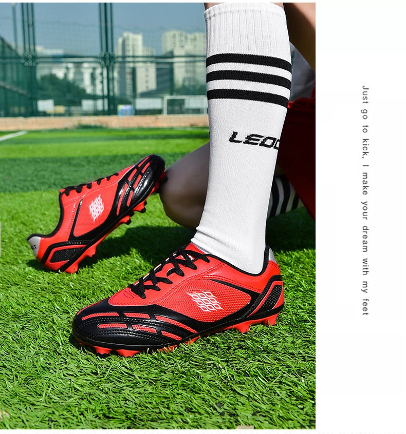 Soccer Shoes Men Turf Football Boots Fashion Firm Ground Studs Anti Slip Boy Sneakers Original Outdoor Field Training Trainers