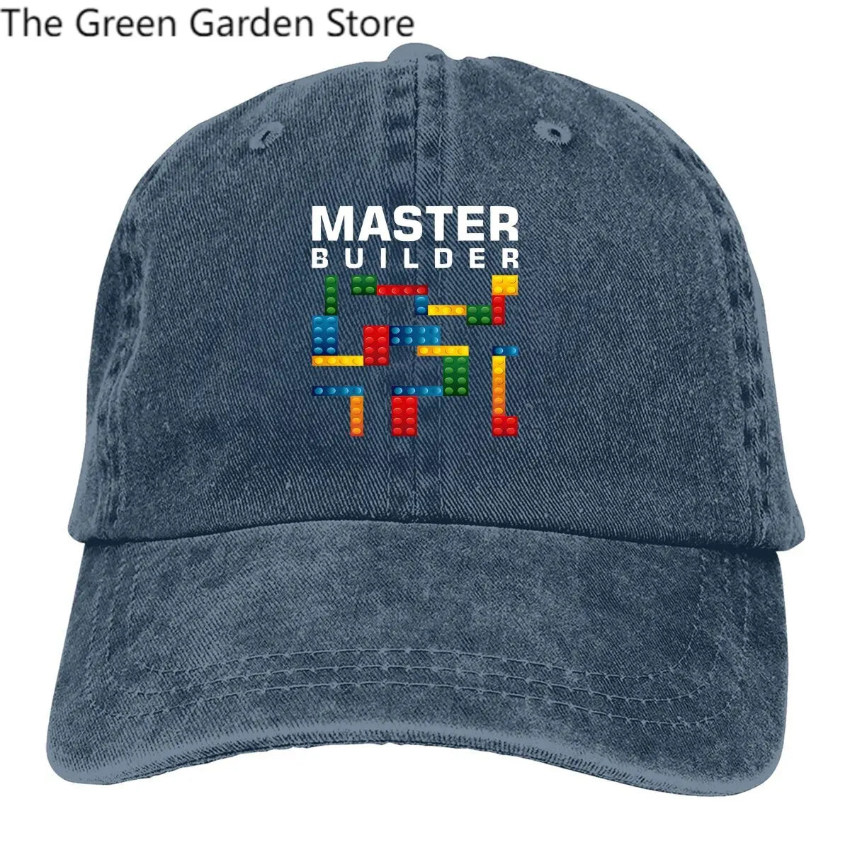 Building Blocks višebojna muška kapa s visokim obodom, Cool Master Builder, personalizirane kape s vizirom za zaštitu od gradnje