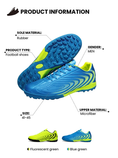 Baasploa Men Professional Soccer Shoes Outdoor Anti-Slip Training Sport Shoes Male Light Leather Football Boots Chuteira Campo