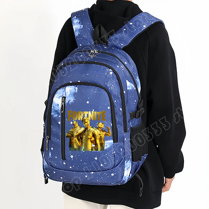Fortnite Starry Sky Backpack Large Capacity Waterproof Laptop Bag Game Character Print Student Pack Boy Girl Back to School Bag