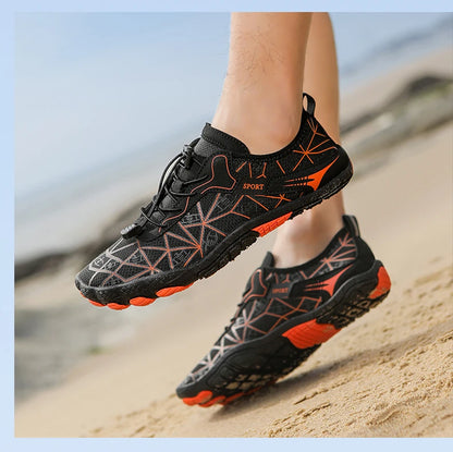 New Barefoot Wading Shoes Men Women Mesh Quick-Drying Beach Shoes Outdoor Non-Slip Swimming Shoes Unisex Water Sports Shoes