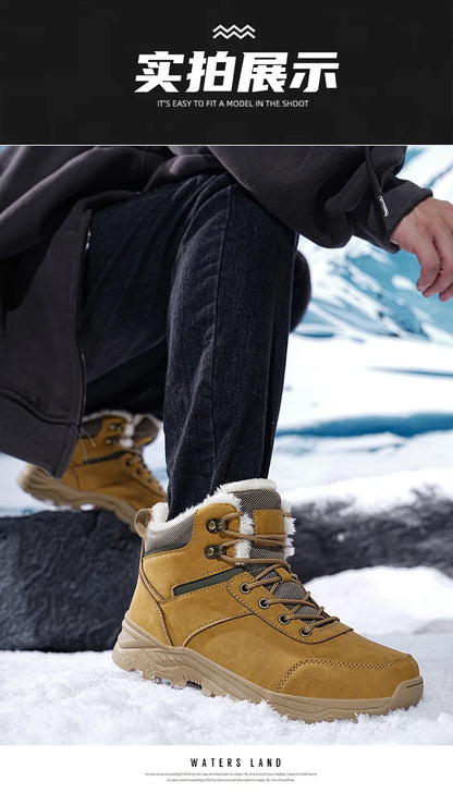 men boots 2025 New Winter Slippers Warm Men Shoes Waterproof Non-Slip Plush Sneakers Male tenis shoes Boots Men Sneakers Winter