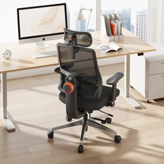 NEWTRAL MAGICH-BPRO Ergonomic Chair with Footrest, Auto-Following Backrest Headrest Office Chair, Adaptive Lower Back Support