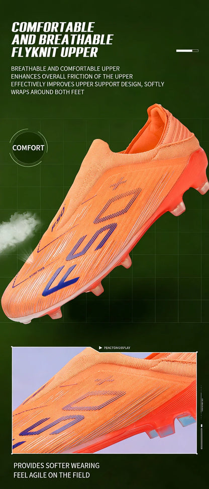 New Men Soccer Shoes Outdoor Anti-Slippery Youth Sports Shoes Ultralight Turf Comfortable Football Boots