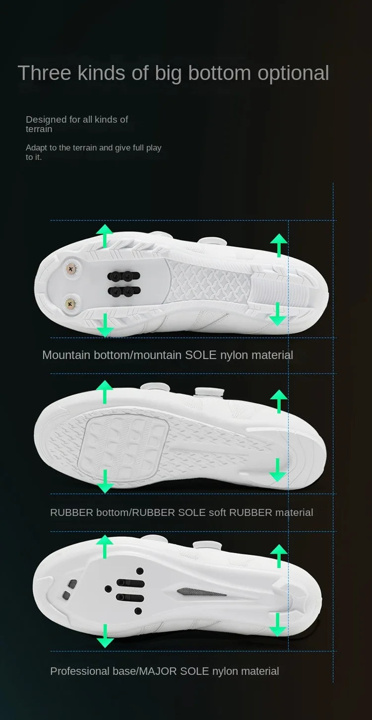 Cycling shoes road bike unisex, HsYixin breathable SPD self-locking non-slip racing road bike shoes flat MTB bicycle sneakers