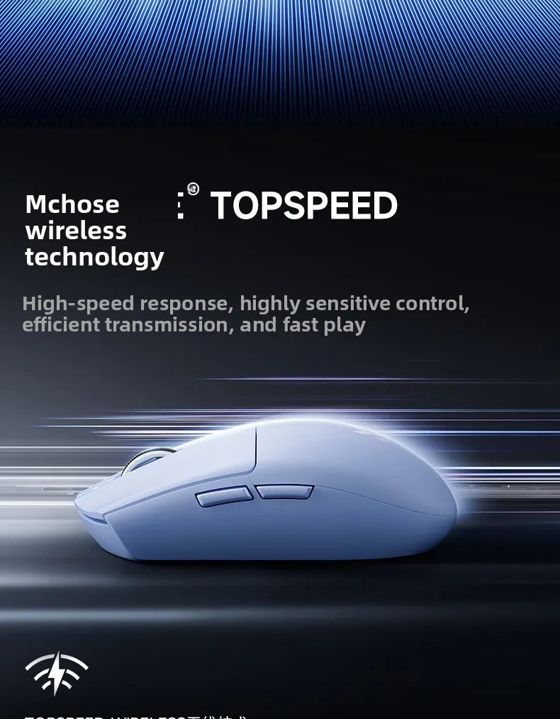 Rato Sem Fios MCHOSE G3 V2 PRO Bluetooth Tri-Mode Ergonómico e Leve para Portátil, Escritório, Gaming e Acessórios de Computador