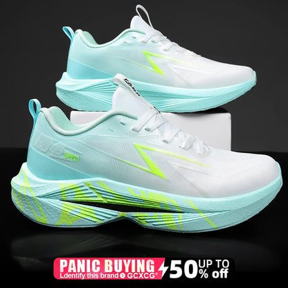 Running Shoes Carbon Board Speciality Marathon Men Sports Reticular Breathable Lightweight Women's Athletic Nonskid Sneakers