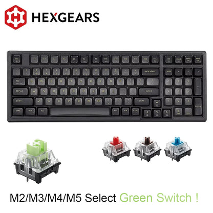 HEXGEARS M2 Mechanical Keyboard 87 Key Hot Swap PBT Gasket Structure White Backlit Macro Defined Gaming Mechanical Keyboard