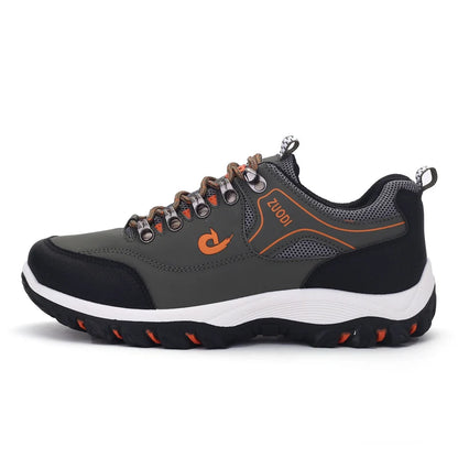 Autumn And Winter Models, Men's Waterproof Hiking Shoes, Outdoor PU Leather Sports Shoes, Wear-Resistant,  Walking, Tactical