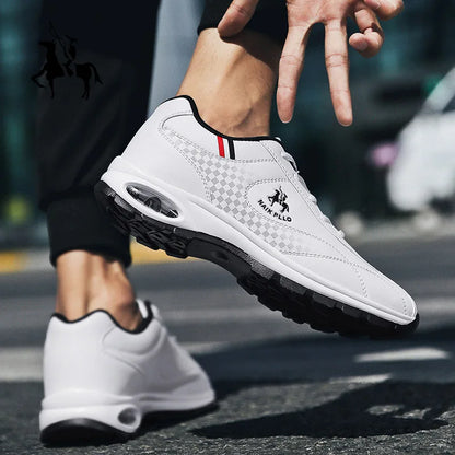 2026 New Men's Running Shoes Sporty Casual Travel Trendy Air-Cushioned White Sneakers Lightweight Shock-Absorbing Youth Footwear