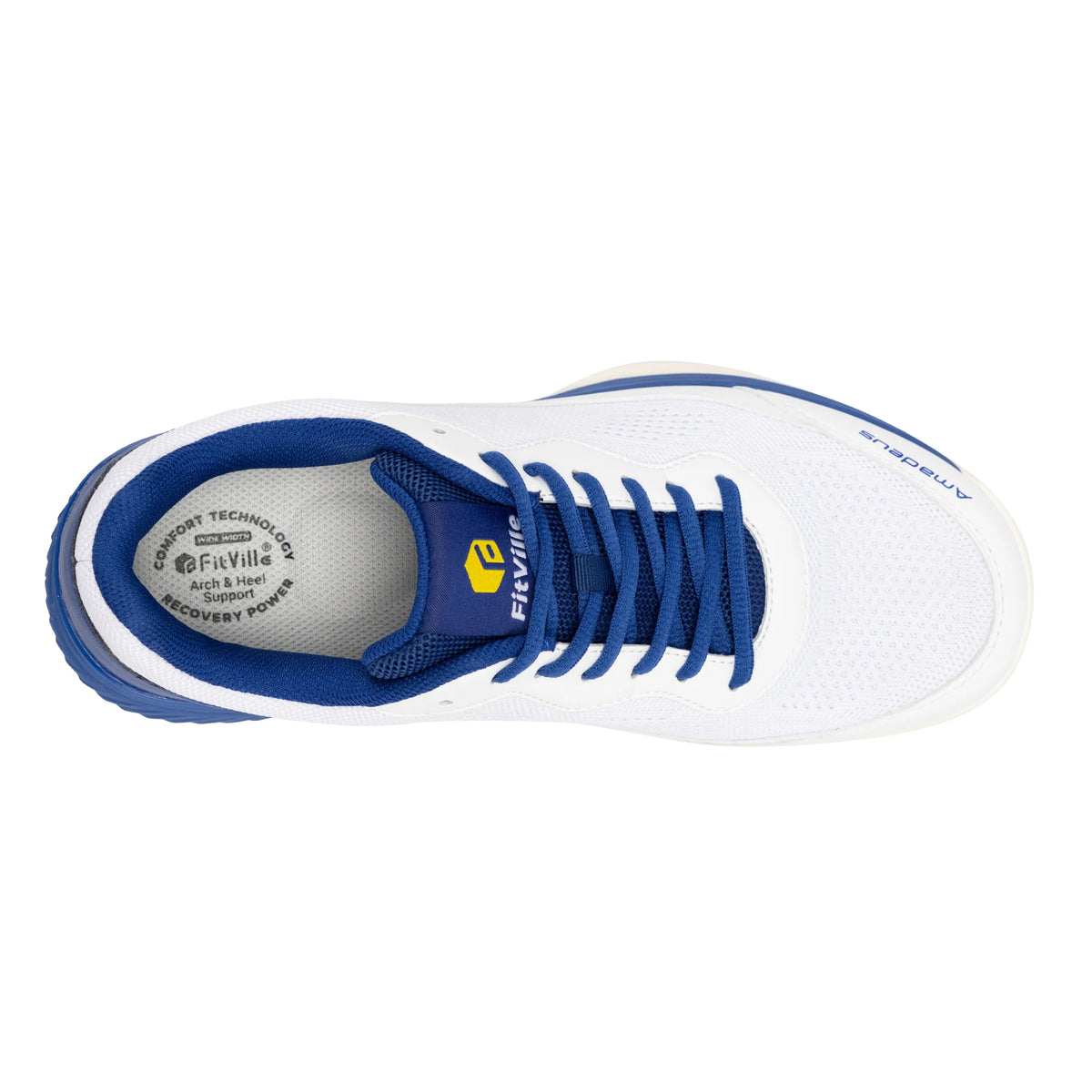 FitVille Pofessional Tennis Shoes for Mens  Soprt Shoes Training Sneakers Anti-Slip Sweat Absorbent Swollen Feet Arch Support