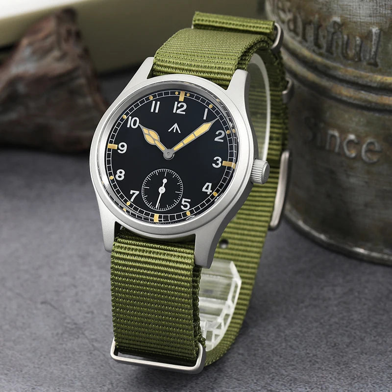 Militado V2 Version Military D12 Watch 36mm AR Sapphire Quartz Movement Watches Waterproof Sub-second Stainless Steel Wristwatch
