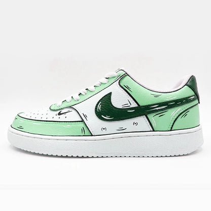 Custom Sneakers Custom Sneakers NIKE COURT VISION  Messy Line Design Couple Matching Shoes Unisex Low-Top Skate  retro shoes