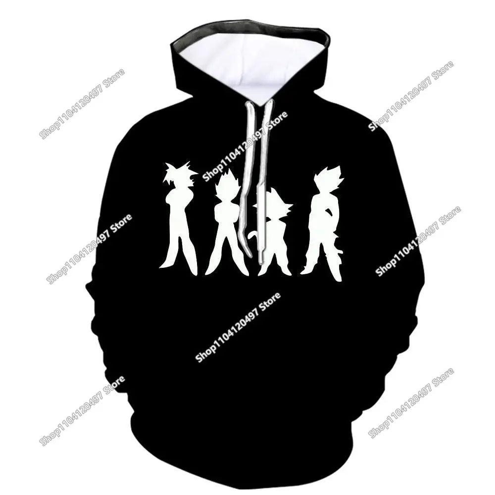 Dragon Ball Hoodie for Boys and Girls, New Autumn and Winter Style Creative Loose and Versatile Hooded Sweatshirt