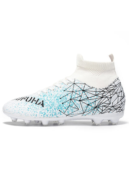 AG /FG Athletic Soccer cleats PU Fabric Comfort Upper TPU Anti-slip Long Studs Sole Reliable Quality Adult Kids Training Shoes