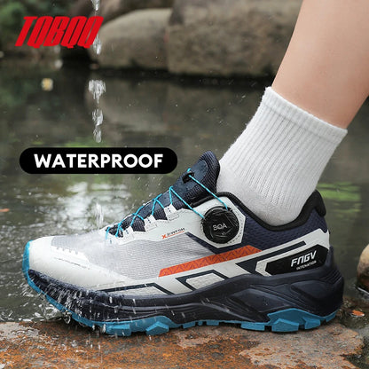 Men's Running Shoes with Rotating Buckle Breathable Mesh Lightweight Sneakers for Men Gym Workout Casual Waterproof Sports Shoes