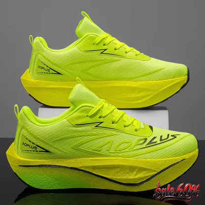 Ténis de corrida 2026 com amortecimento de ar, placa de carbono, para maratona, desporto, respiráveis, leves e antiderrapantes, para homem e mulher
