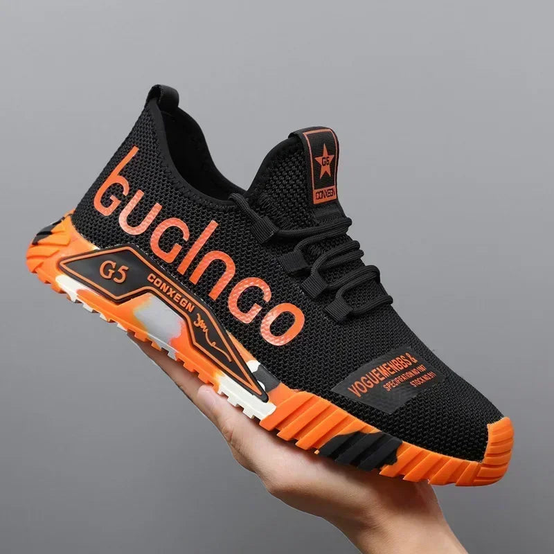 Gym New Vulcanized Lace-up Walking Sneakers Comfortable Wear-resistant Casual Shoes Walking Summer Mesh Flats Fashion Breathable