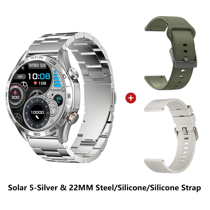 HAYLOU Solar 5 Smart Watch 1.58'' AMOLED Display Smart Watch Voice Calling 24H Health Monitoring 100+ Sport Modes Smartwatch