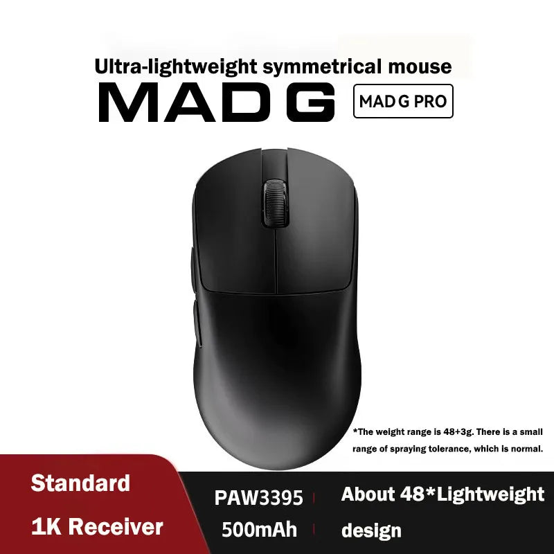 FGG Madlions Mad G Pro Max — oryginalna ultralekka bezprzewodowa mysz gamingowa 8K HZ Dual-Mode o niskim opóźnieniu, PAW3395, akcesoria dla graczy, prezenty