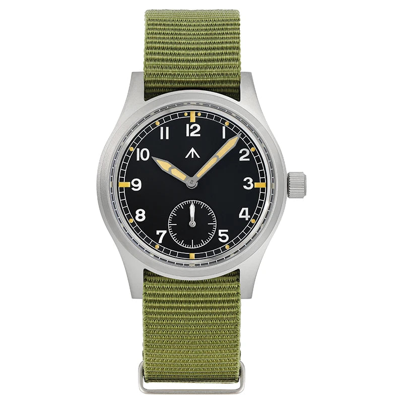 Militado V2 Version Military D12 Watch 36mm AR Sapphire Quartz Movement Watches Waterproof Sub-second Stainless Steel Wristwatch