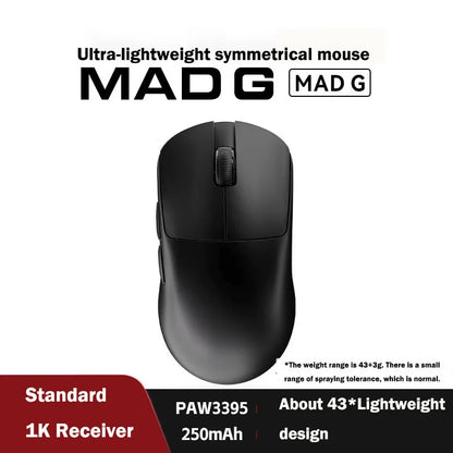 FGG Madlions Mad G Pro Max — oryginalna ultralekka bezprzewodowa mysz gamingowa 8K HZ Dual-Mode o niskim opóźnieniu, PAW3395, akcesoria dla graczy, prezenty