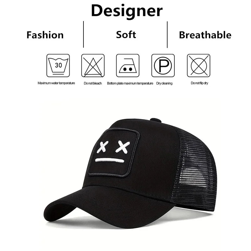 Unisex XX vezeni bejzbolski kape s mrežicom, podesive ležerne kape, proljetne i ljetne kape za vanjsku upotrebu s UV-zaštitom