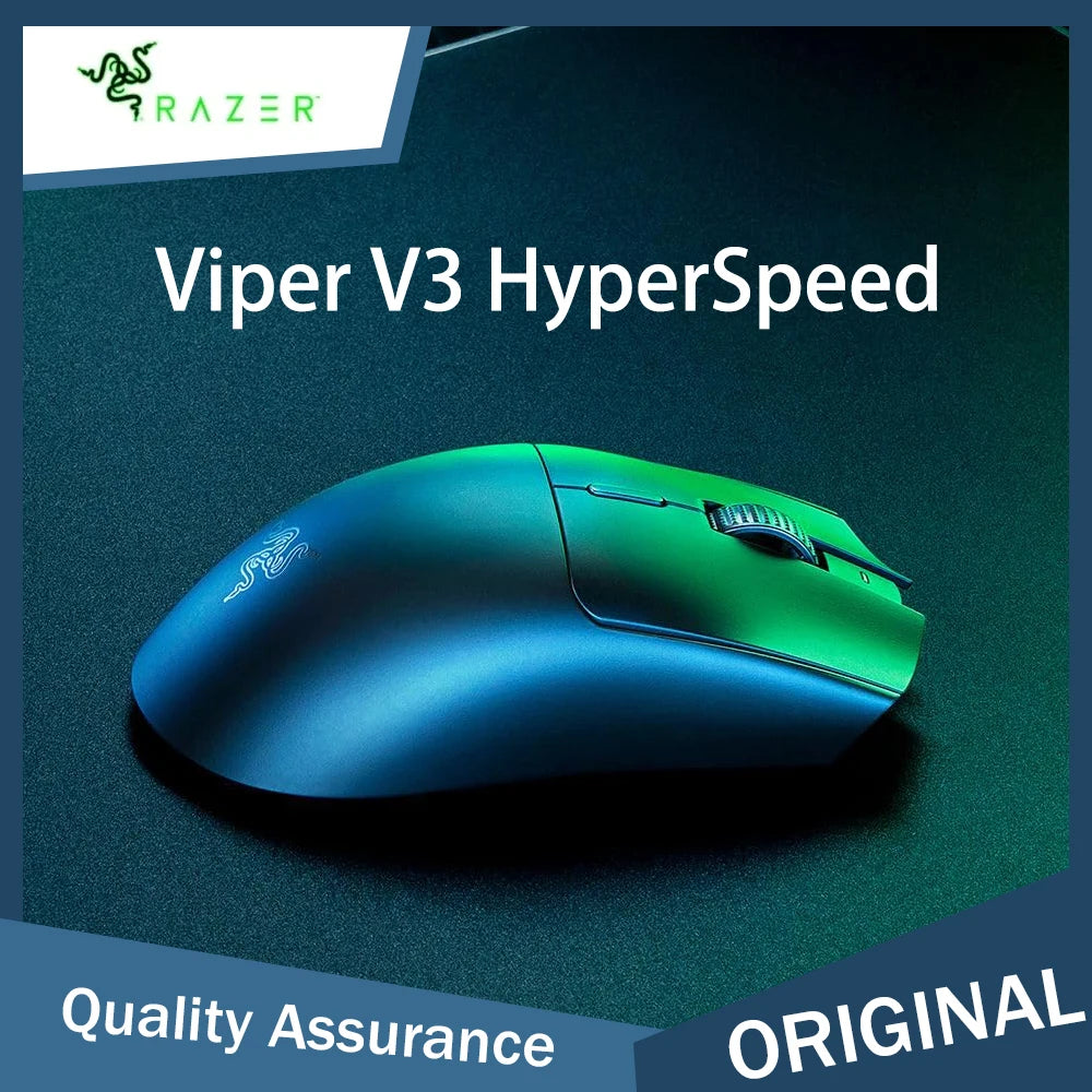 Rato Gaming Esports Sem Fios Razer Viper V3 HyperSpeed, Sensor Ótico 30K DPI, Switches Mecânicos Gen-2, 8 Controlos Programáveis