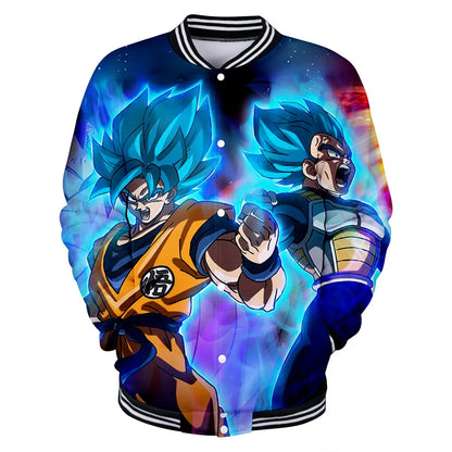 Dragon Ball Streetwear Baseball Uniform for Man Women Son Goku Adults Costumes Jackets Spring Fall Coat Cardigan Sweatshirt Gift