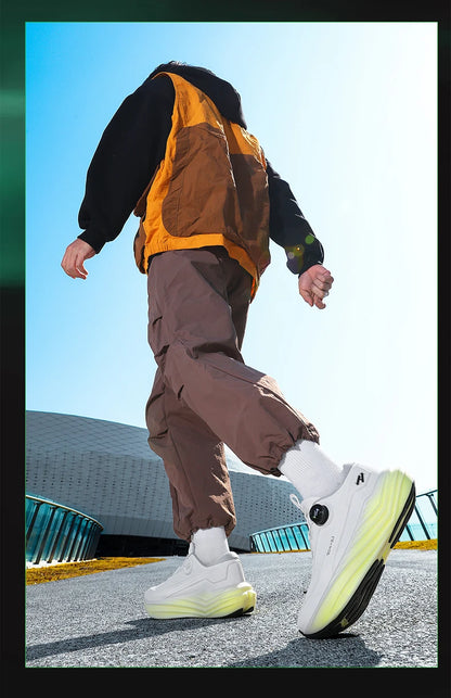 Men's High Platform Running Shoes | Breathable Mesh Athletic Sneakers | Rotating Buckle Quick Wear Casual Walking Shoes
