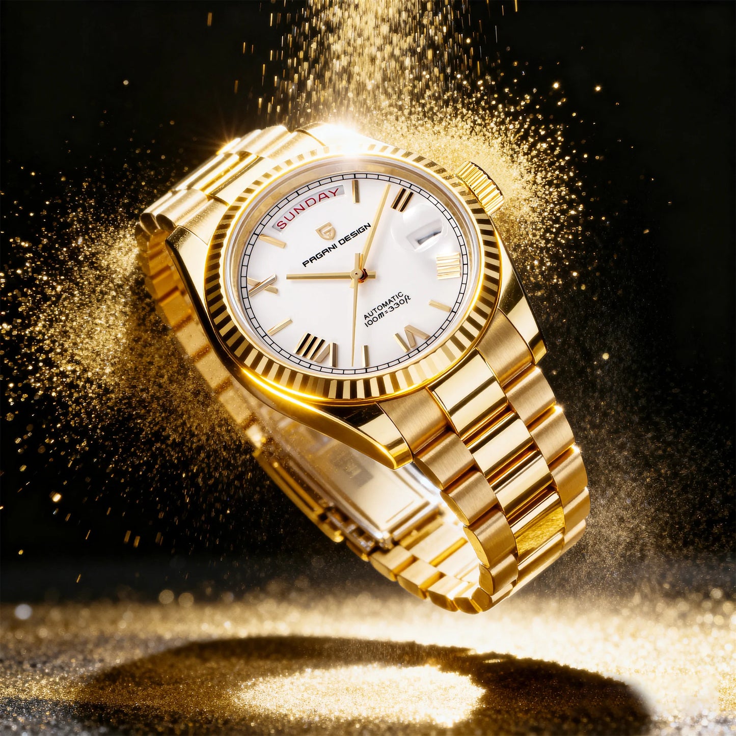 PAGANI DESIGN Men's Watches DD40 Gold White Luxury Automatic Watch Men Japan Movt Date Week Mechanical Watches For Men 2026 New