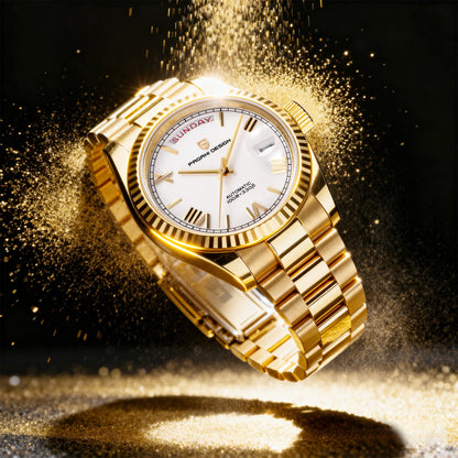 PAGANI DESIGN Men's Watches DD40 Gold White Luxury Automatic Watch Men Japan Movt Date Week Mechanical Watches For Men 2026 New