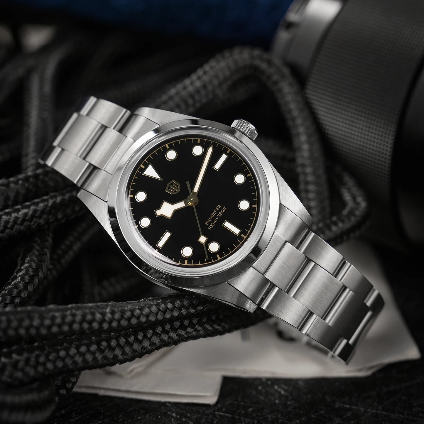 Watchdives WD1016 V3 Watch 37mm VH31 Sweep Quartz Movemet Stainless Steel Watch Waterproof Luminous Sapphire Men Wristwatch