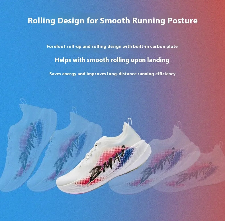 BMAI 21km Marathon Carbon Plate Running Shoes for Men Luxury Man Trainers Cushion Casual Sneakers Breathable Men's Sports Shoe