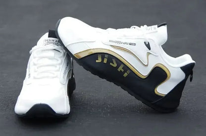 Ténis masculinos em couro PU, impermeáveis, desportivos e casuais; sapatos leves, respiráveis, planos e antiderrapantes; Zapatillas Hombre