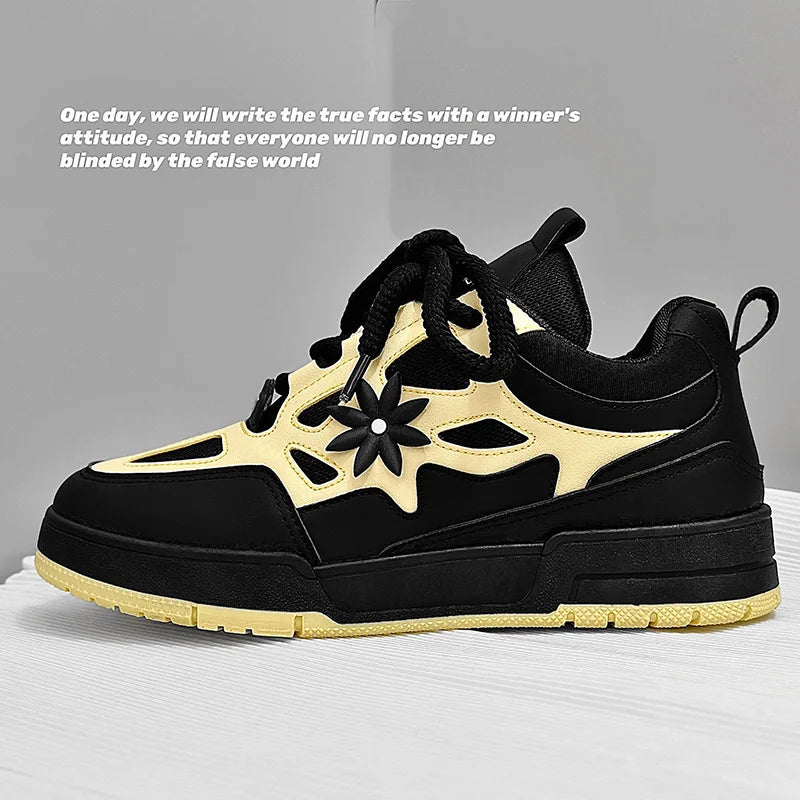 Fashion Mens Shoes Trend Street Skateboard Shoes Man Luxury Brand Training Sneakers Mesh Breathable Casual Shoes Tenis Masculino