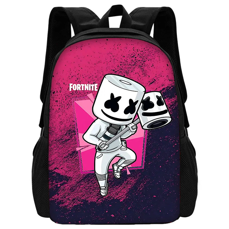 Mochilas Infantis Populares FortniteS para Rapazes e Raparigas, Presente de Aniversário para Estudantes, Mochilas Escolares Unissexo para Crianças, Mochila de Campismo Resistente