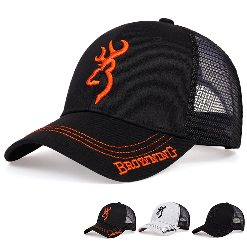 Embroidered Totem Baseball Hat, High Quality Hip Hop Outdoor Mesh Hat, Sunshade, Breathable Truck Hat