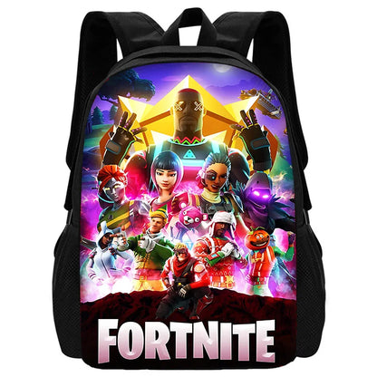 Mochilas Infantis Populares FortniteS para Rapazes e Raparigas, Presente de Aniversário para Estudantes, Mochilas Escolares Unissexo para Crianças, Mochila de Campismo Resistente