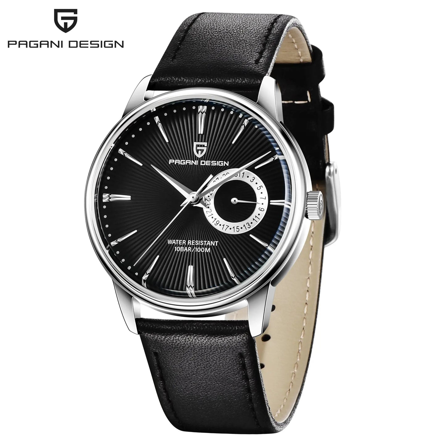 Relógio Casual de Quartzo para Homem PAGANI DESIGN, Luxo Leve, Versátil, Vidro Revestido, Impermeável, Mostrador em Aço Inoxidável e Indicação de Data