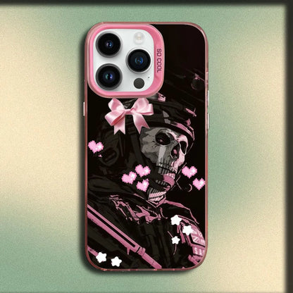 COD Call Of Duty G-Ghosts Phone Case For iPhone 16,15,14,13,12,11,Mini,Pro,MAX Pink Matte Silicone Cover