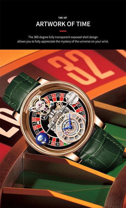 PINDU Upgraded Version Pindu Russian Roulette Celestial Series Quartz Watch Men's Astronomical Casino Las Vegas Men's Watch