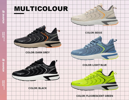 Baasploa Men's Running Shoes Casual Lightweight Mesh Breathable Sneakers Male Outdoor Non-Slip Wear-Resistant Sports Shoes