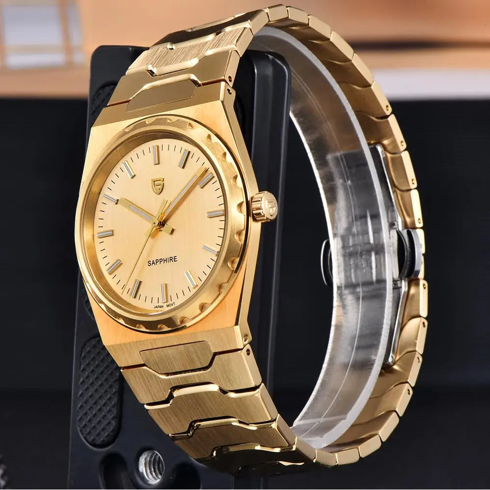 PAGANI DESIGN Men's Quartz Watches Ultra-Thin 7mm Series 222 Sapphire Stainless Steel Waterproof Watches for Man reloj hombre