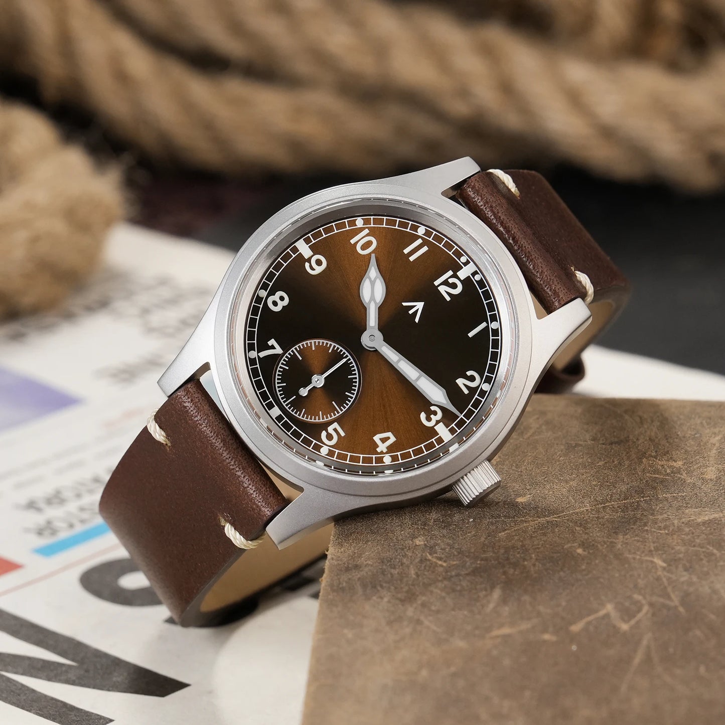 Militado V2 Version Military D12 Watch 36mm AR Sapphire Quartz Movement Watches Waterproof Sub-second Stainless Steel Wristwatch