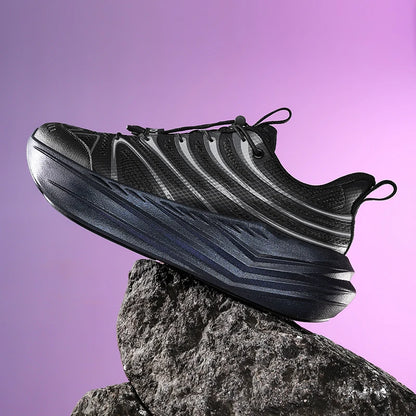 Men's High Platform Running Shoes | Breathable Mesh Athletic Sneakers | Rotating Buckle Quick Wear Casual Walking Shoes