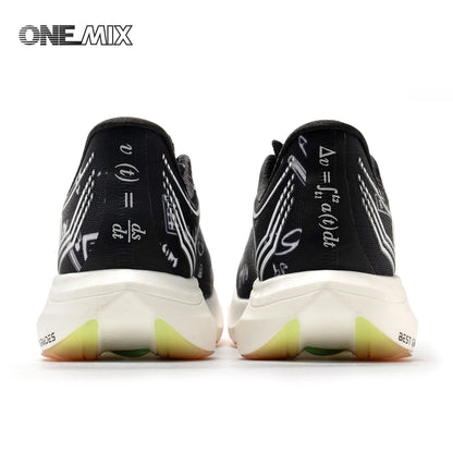 ONEMIX New Nylon Carbon Board Marathon Running Racing Shoes Shock-relief Professional Stable Support Ultra-light Rebound Sneaker