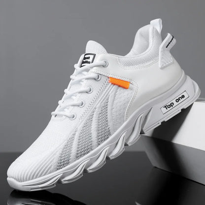 Modieuze herensneakers, casual schoenen van mesh, herenschoenen met veters, lichtgewicht gevulkaniseerde schoenen, wandelsneakers, Zapatillas Hombre